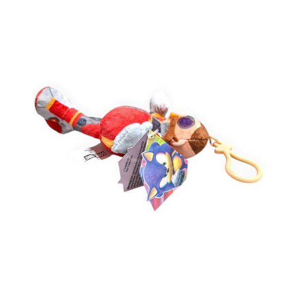 SONIC PRIME NETFLIX Plush Clip-On 15cm 6" Dr. Eggman Keyring Toy - NEW with Tags - Picture 4 of 6